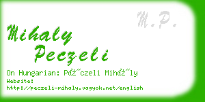 mihaly peczeli business card